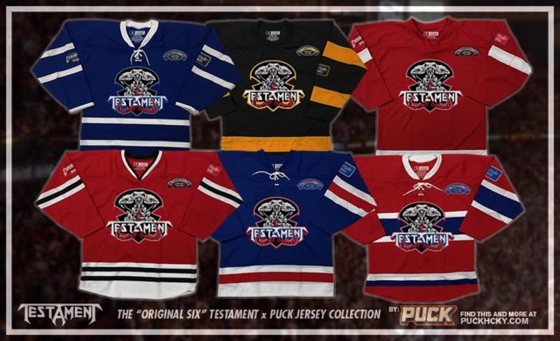 PUCK HCKY Now Offering TESTAMENT and OVERKILL Hockey Jerseys