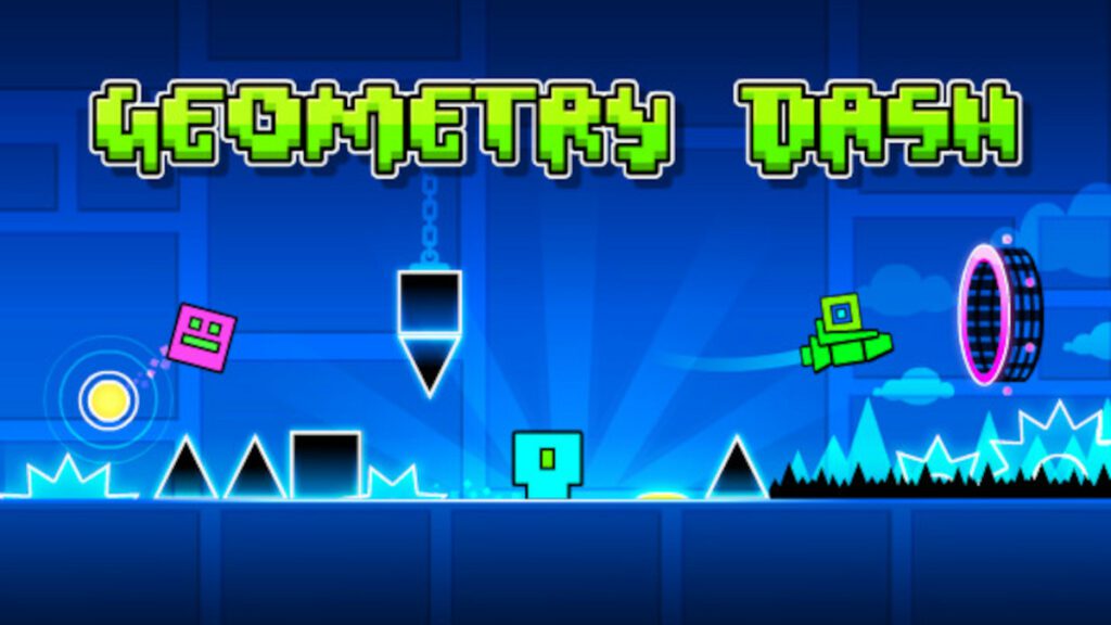 Geometry Dash cover art for Top games to play while stuck waiting