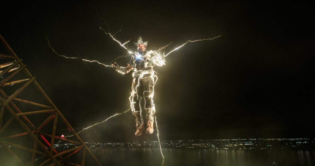 Max Dillon/Electro (Jamie Foxx) in Marvel Studios' SPIDER-MAN: NO WAY HOME.