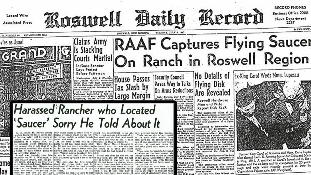 The Initial report that came from The Intelligence office of the US Air Force. Claiming that a Flying Disc Had been recovered In Roswell New Mexico
