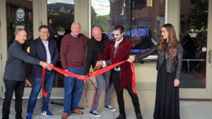 Ribbon Cutting/Slashing for Ghosts on the Balcony with James Jude Courtney (Michael Myers in Halloween franchise).