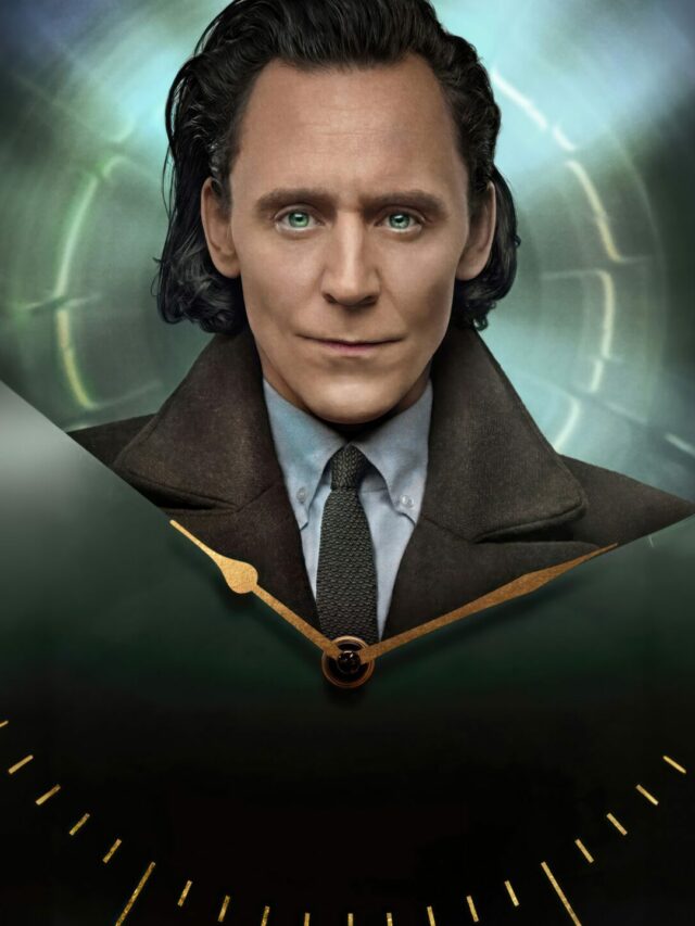Loki inside a clock-like background