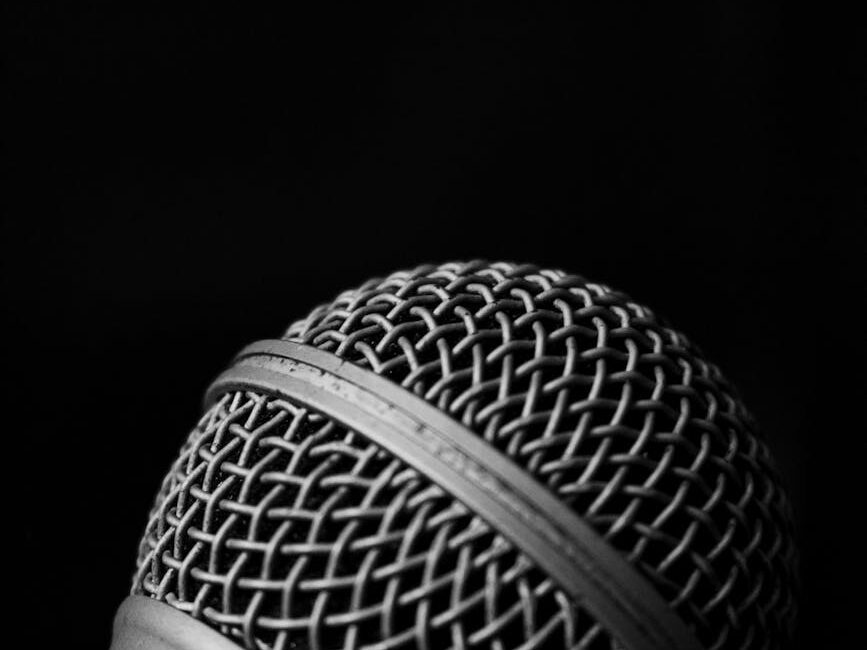 close up shot of a microphone