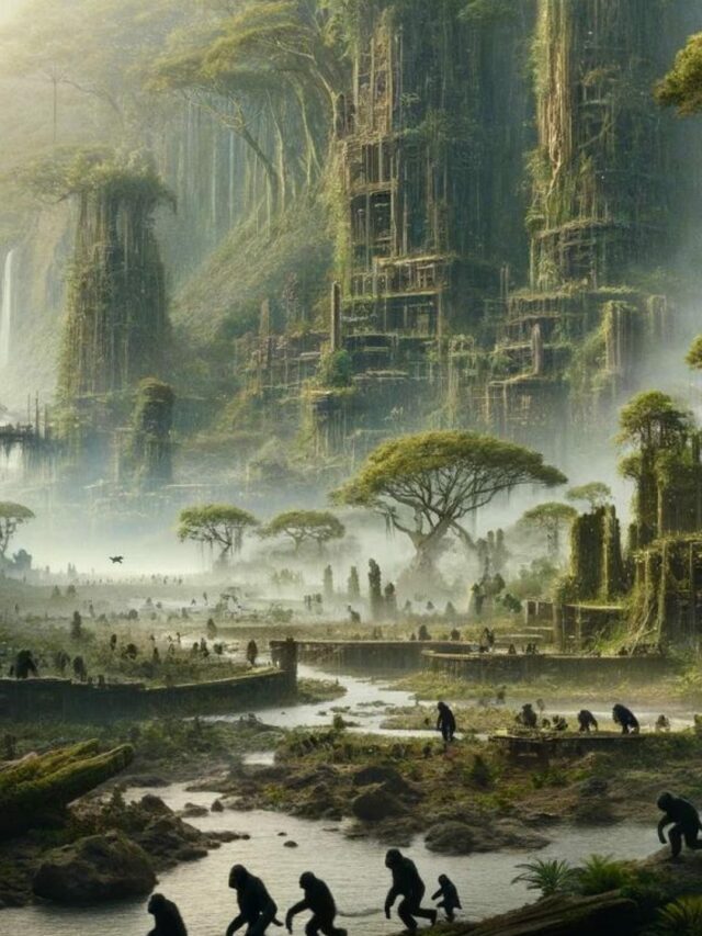 A detailed and atmospheric illustration of a fictional kingdom from a science fiction film. The kingdom is set on another planet,