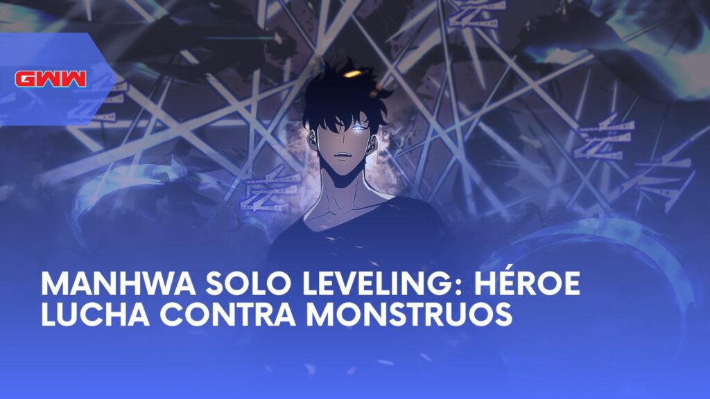 Manhwa Solo Leveling: Héroe lucha contra monstruos