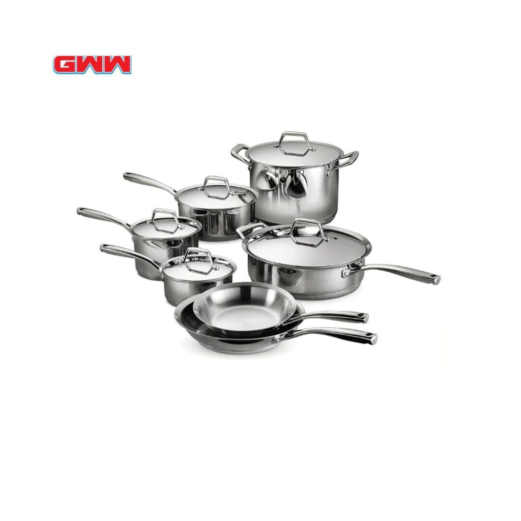 Tramontina Cookware Set Stainless Steel Tri-Ply Base