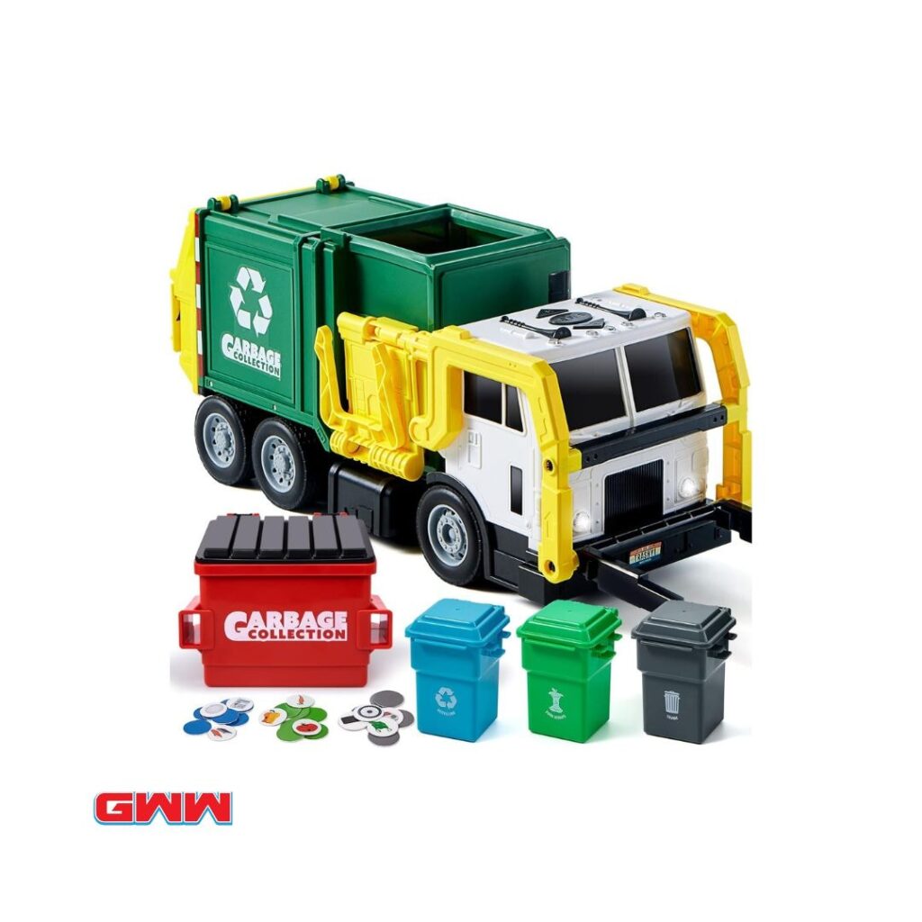 JOYIN Large Friction Powered Garbage Truck Set