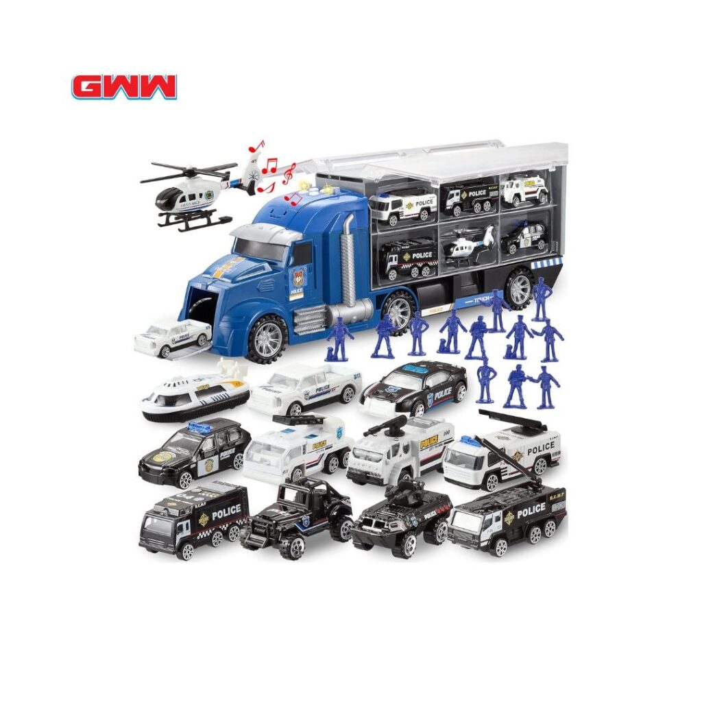 JOYIN 25 in 1 Police Rescue Truck Car Toy Set