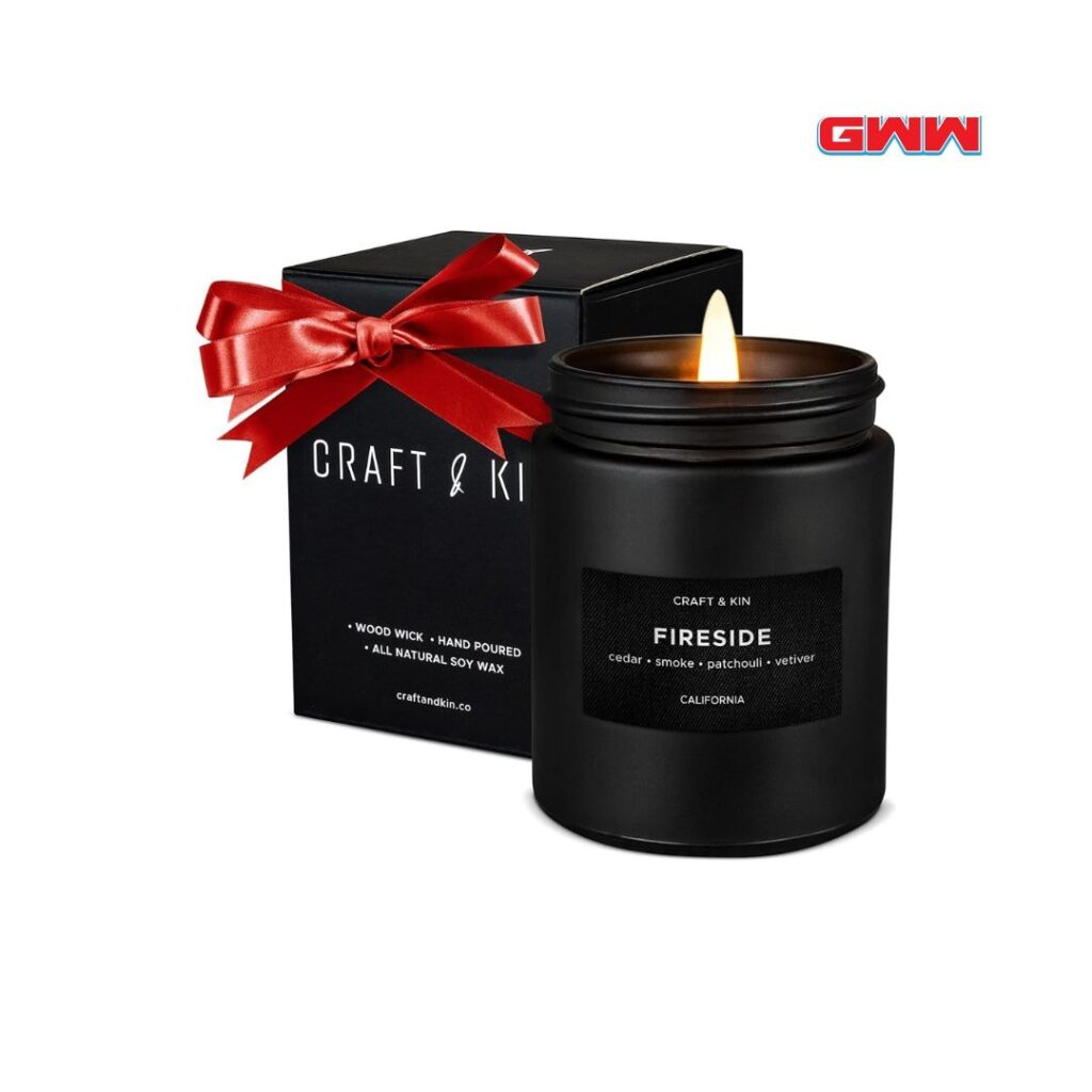 Craft & Kin Premium Smokey Fireside Fall Candle