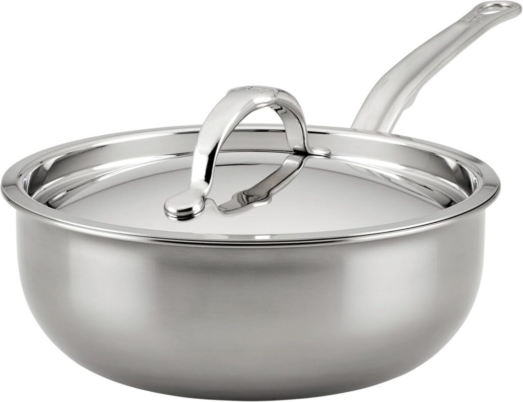 Hestan - NanoBond Collection - Titanium Stainless Steel Saucier Pan with Lid