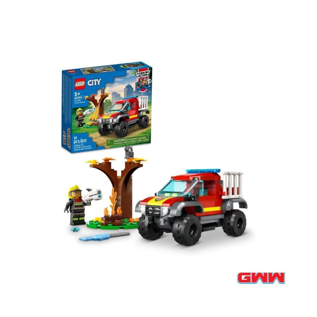 LEGO City 4x4 Fire Truck with Rescue Boat