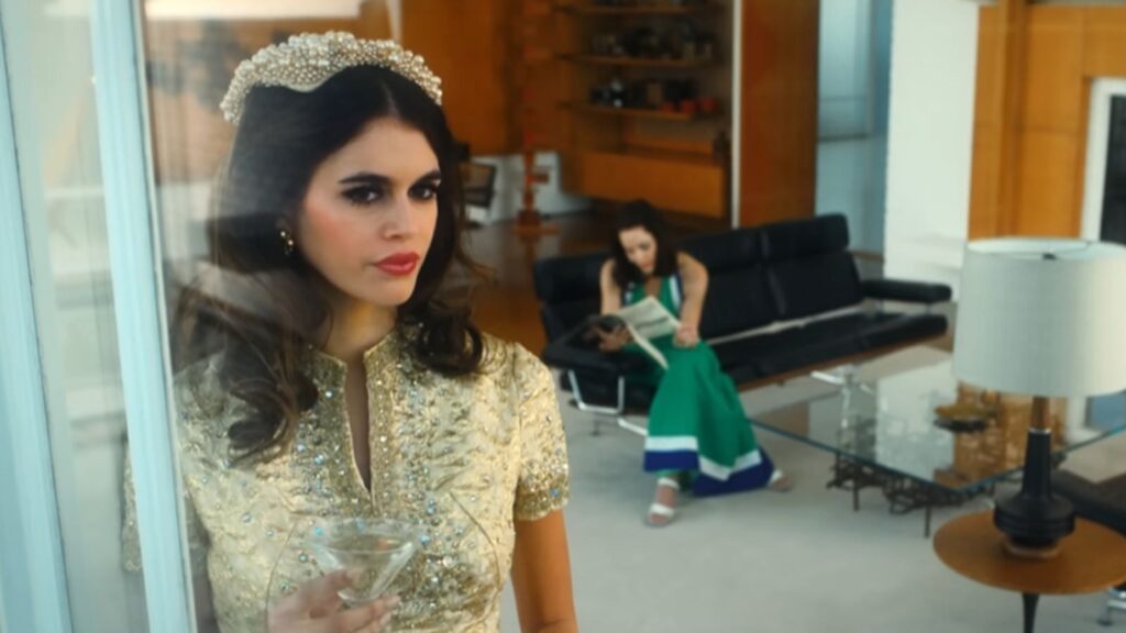 Kaia Gerber and Mindy Cohn in Palm Royale season 2 scene at window