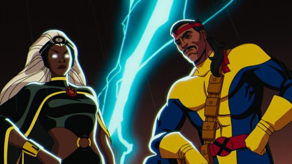 Storm and Bishop powered up during thunderstorm in X-Men '97