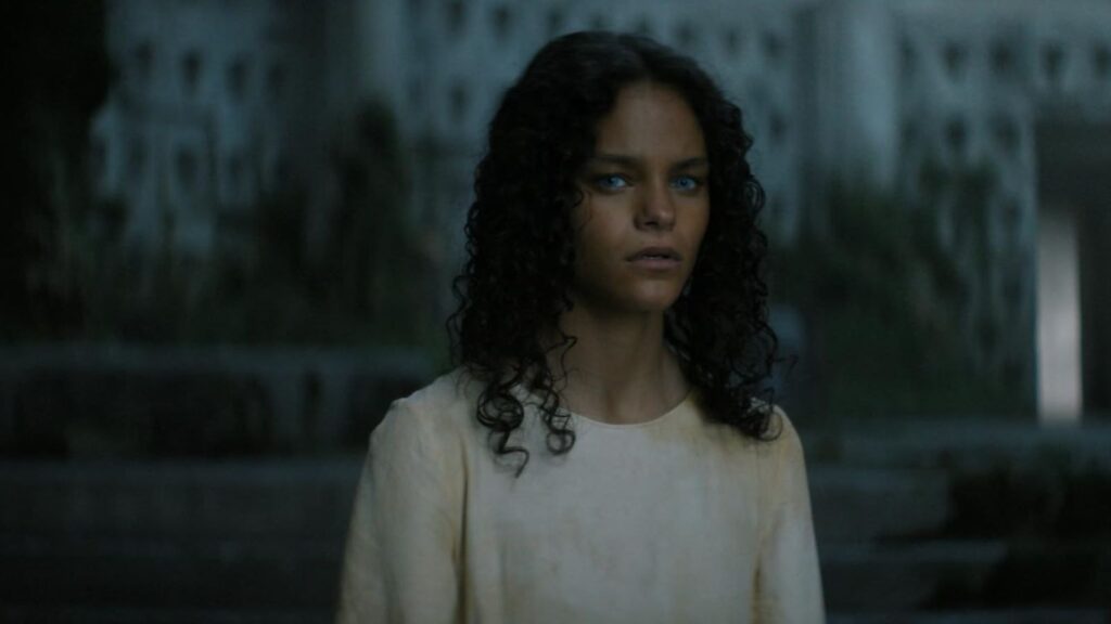 Sarah Sofie Boussnina with blue eyes as character in Dune: Prophecy Season 1