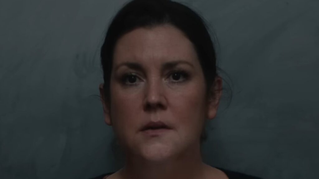 Close‑up of Melanie Lynskey as adult Shauna in Yellowjackets Season 3