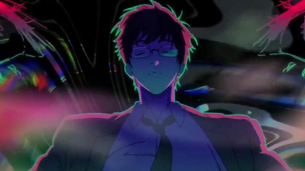 Lin Ling awakening with glowing aura and shadowy figures behind him in To Be Hero X