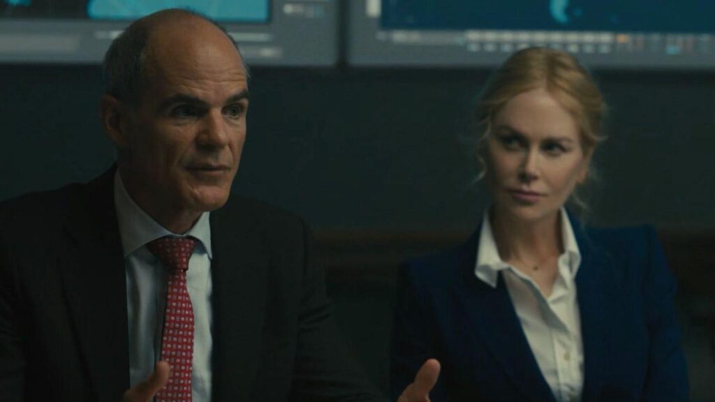 Michael Kelly as Byron Westfield and Nicole Kidman as Kaitlyn Meade in Lioness season 2.