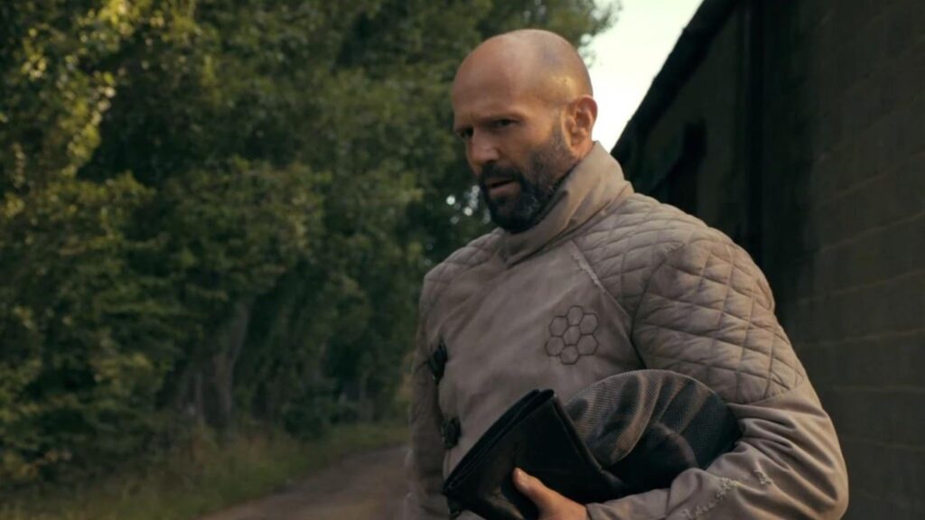 Jason Statham as Adam Clay in The Beekeeper.