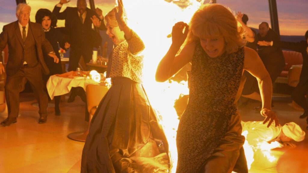 Rooftop diners panic as flames erupt around them in Final Destination: Bloodlines