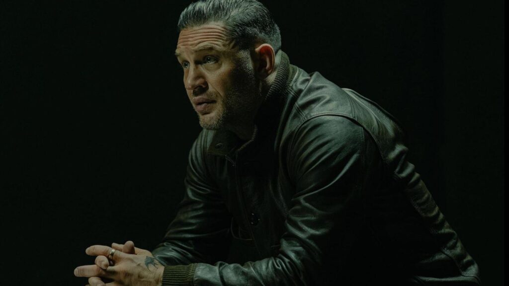 Tom Hardy as Harry Da Souza in MobLand season 1.