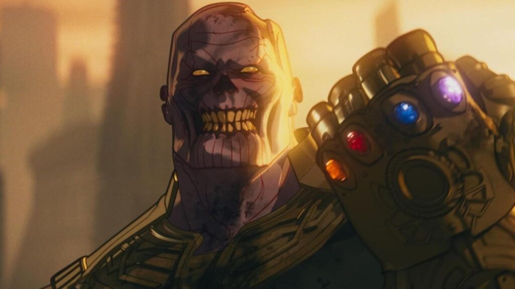 Fred Tatasciore as Thanos wielding Infinity Gauntlet in Marvel Zombies