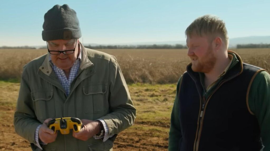Jeremy Clarkson and Kaleb Cooper test technology, from Clarkson's Farm season 5