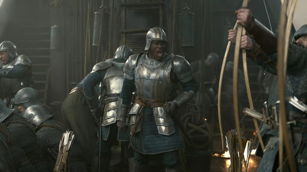 Abubaker Salim as Alyn of Hull in House of the Dragon season 3.