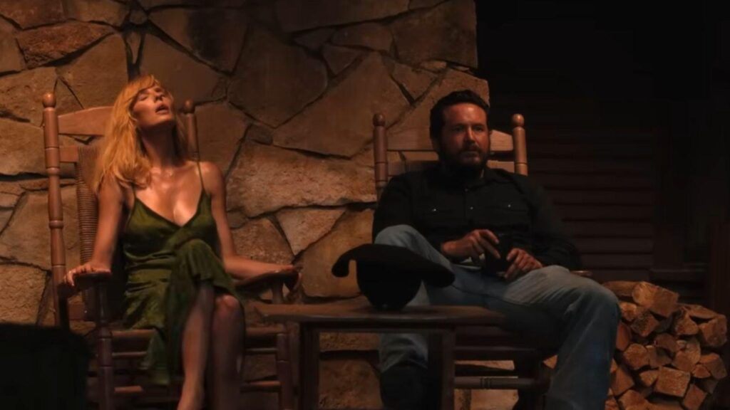 Kelly Reilly and Cole Hauser share quiet nighttime moment outside Texas ranch, from Dutton Ranch