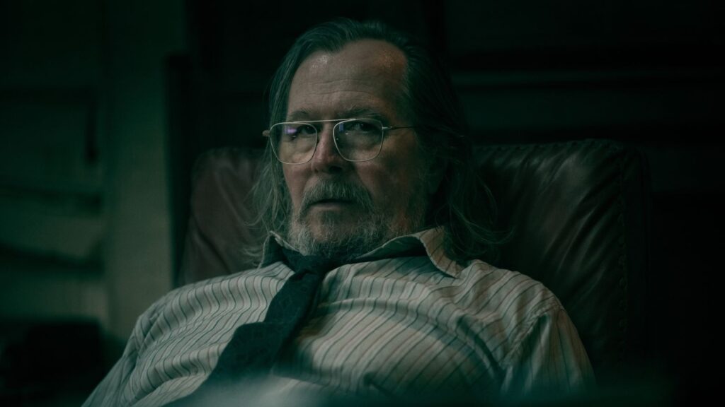 Gary Oldman as Jackson Lamb reflects quietly in Slow Horses season 6