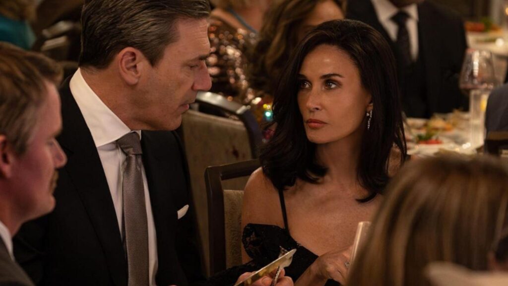 Billy Bob Thornton and Demi Moore share tense dinner conversation scene, from Landman season 2