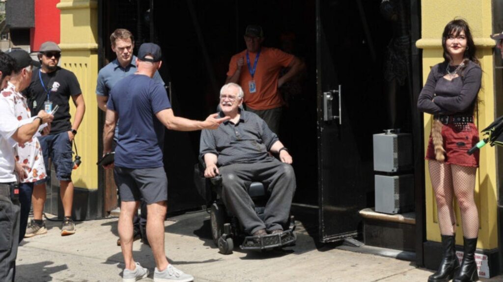  Michael C. Hall as Dexter Morgan and Brian Cox as Don Framt in a set photo from Dexter: Resurrection Season 2