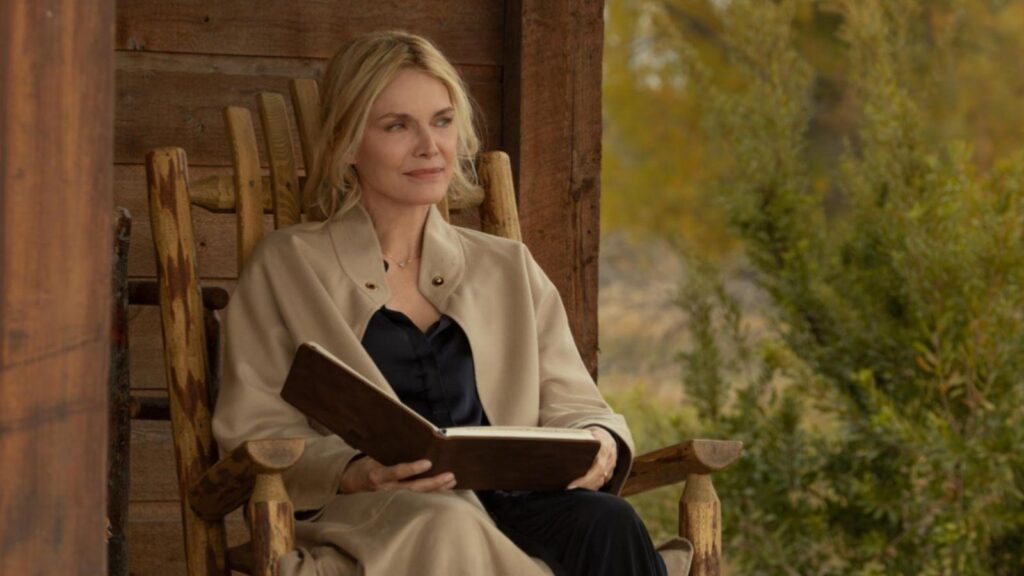 Michelle Pfeiffer as Stacy Clyburn overlooking Montana in The Madison, from The Madison season 1