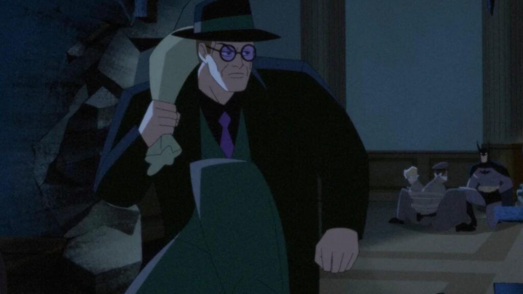 Toby Stephens as Gentleman Ghost confronts Hamish Linklater&rsquo;s Batman in Batman Caped Crusader season 2
