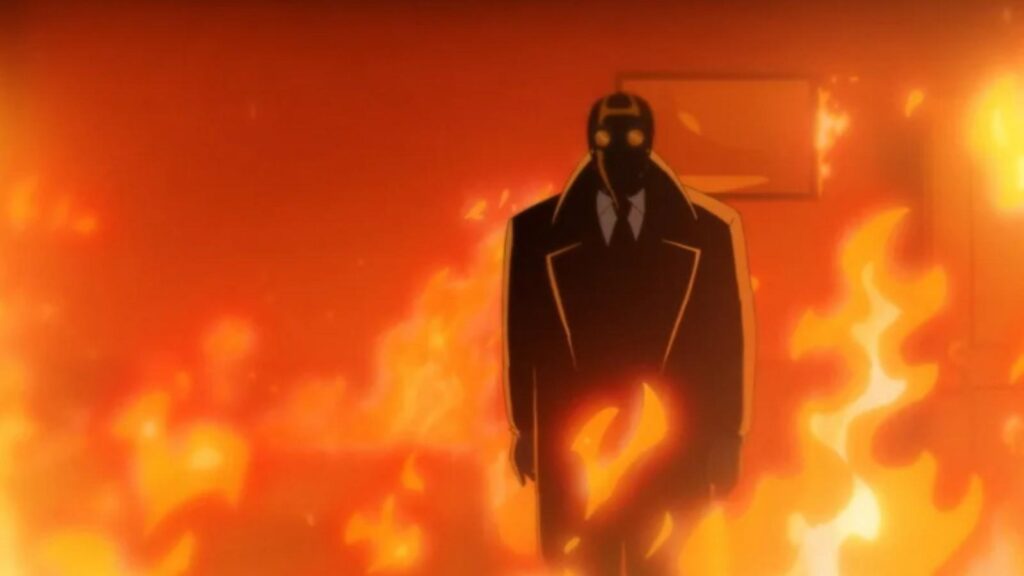 Tom Kenny&rsquo;s Firebug stands inside flames in Batman Caped Crusader Season 2