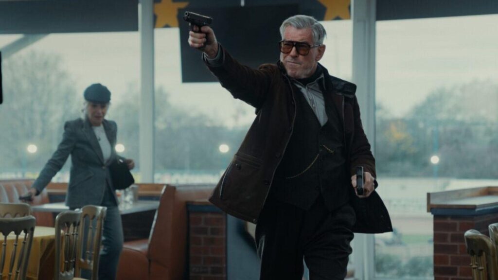 Pierce Brosnan as Conrad Harrigan in MobLand season 2.