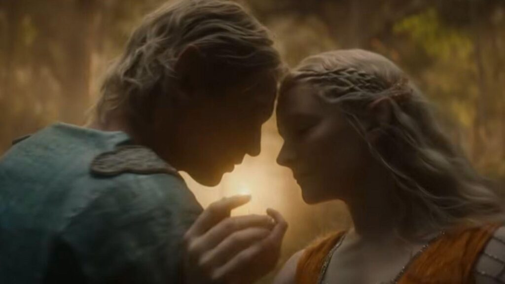 Morfydd Clark and Jamie Campbell Bower reunite as Galadriel and Celeborn, from The Lord of the Rings: The Rings of Power Season 3