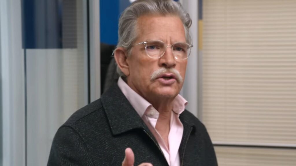 Steve Gerben as Will confronting coworker inside office during tense workplace discussion in Tires Season 3