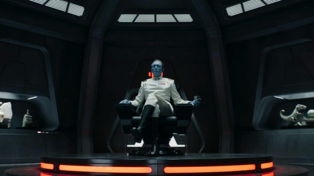 Lars Mikkelsen as Grand Admiral Thrawn in Ahsoka season 2 teaser trailer.