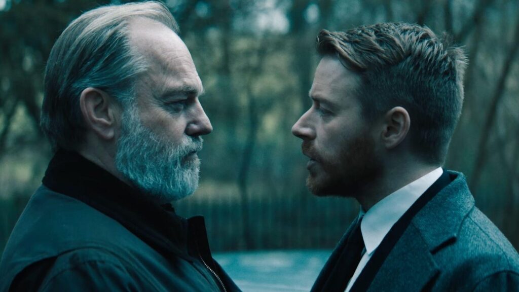 Hugo Weaving as Frank Harkness and Jack Lowden as River Cartwright in Slow Horses season 6 trailer.